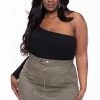 Haute Monde Plus Size Betty Mini Skirt - Olive
