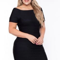 Haute Monde Plus Size Cordelia Dress- Black Little Black Styles