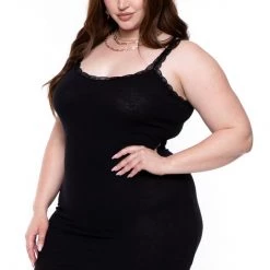 Haute Monde Plus Size Rachel Cami Dress - Black