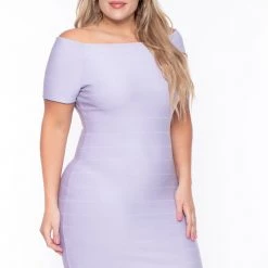 Haute Monde Plus Size Cordelia Dress- Lavender New Arrivals