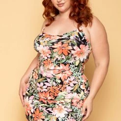 Haute Monde Plus Size Anisa Side Slit Dress - Black New Arrivals