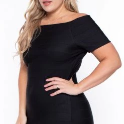 Haute Monde Plus Size Cordelia Dress- Black Little Black Styles
