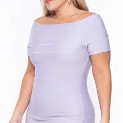 Haute Monde Plus Size Cordelia Dress- Lavender New Arrivals