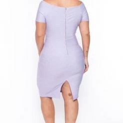 Haute Monde Plus Size Cordelia Dress- Lavender New Arrivals