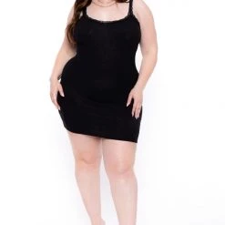 Haute Monde Plus Size Rachel Cami Dress - Black