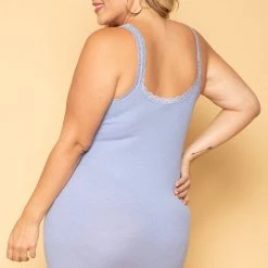 Haute Monde Plus Size Rachel Cami Dress - Light Blue