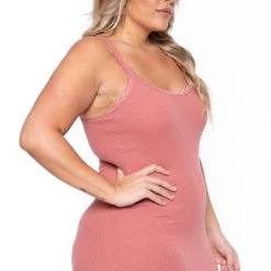 Haute Monde Dresses Plus Size Rachel Cami Dress - Mauve