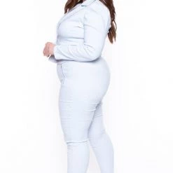 Haute Monde Sets Plus Size Feeling Like A Boss Suit - Blue