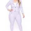 Haute Monde Plus Size Feeling Like A Boss Suit - Lavender Sets