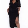 Haute Monde Sets Plus Size Naila Matching Skirt Set- Black