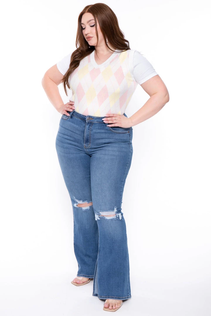 Haute Monde Plus Size Camille Sweater Vest- Cream Tops 7 Haute Monde Plus Size Camille Sweater Vest- Cream Tops