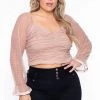 Haute Monde Plus Size Dahlia Ruched Top- Mocha