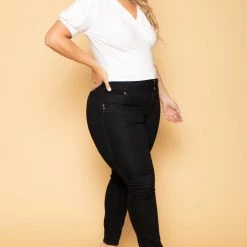 Haute Monde Plus Size Margot Wrap Top- White New Arrivals