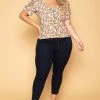 Haute Monde New Arrivals Plus Size Raisa Floral Top - Black