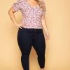Haute Monde Plus Size Raisa Floral Top - Mauve New Arrivals