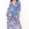 Hesperus Plus Size Rosa Chiffon Maxi Dress - Periwinkle