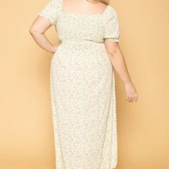 Hesperus Plus Size Marguerite Floral Dress - Mint New Arrivals
