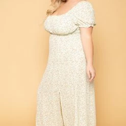 Hesperus Plus Size Marguerite Floral Dress - Mint New Arrivals