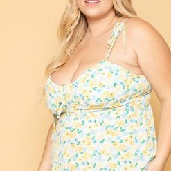 Hesperus New Arrivals Plus Size Poppy Floral Dress- White 9 Hesperus New Arrivals Plus Size Poppy Floral Dress- White