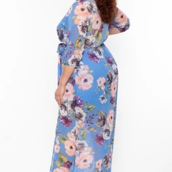Hesperus Plus Size Rosa Chiffon Maxi Dress - Periwinkle