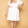 Hesperus New Arrivals Plus Size Sophia Peasant Dress - White 2 Hesperus New Arrivals Plus Size Sophia Peasant Dress - White