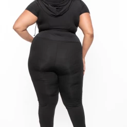 Highlight Plus Size Formula Hooded Lounge Jumper - Black