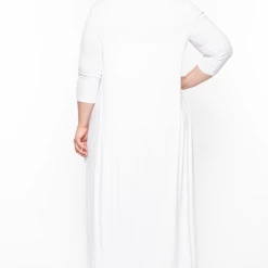 Highlight Matching Sets Plus Size Cardigan And Dress Set - White 13 Highlight Matching Sets Plus Size Cardigan And Dress Set - White