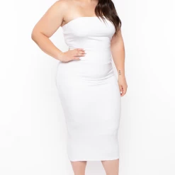 Highlight Matching Sets Plus Size Cardigan And Dress Set - White 12 Highlight Matching Sets Plus Size Cardigan And Dress Set - White