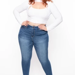 Highlight Tops Plus Size Cropped Top And Topper Set - White