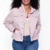 Jou Jou Outerwear Plus Size Faux Corduroy Jacket - Mauve
