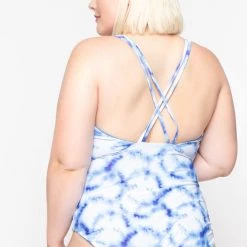 K&Y INTIMATE SWIM LLC Plus Size Tie Dye Reversible Swimsuit - Blue Swimwear 8 K&Y INTIMATE SWIM LLC Plus Size Tie Dye Reversible Swimsuit - Blue Swimwear