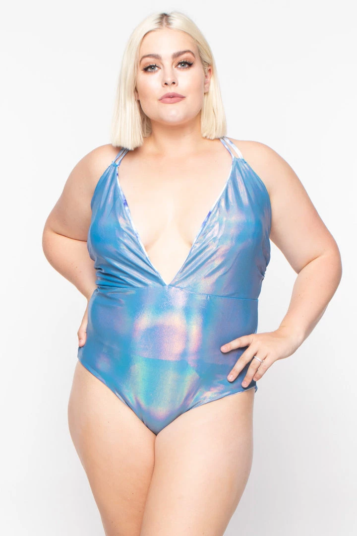 K&Y INTIMATE SWIM LLC Plus Size Tie Dye Reversible Swimsuit - Blue Swimwear 4 K&Y INTIMATE SWIM LLC Plus Size Tie Dye Reversible Swimsuit - Blue Swimwear
