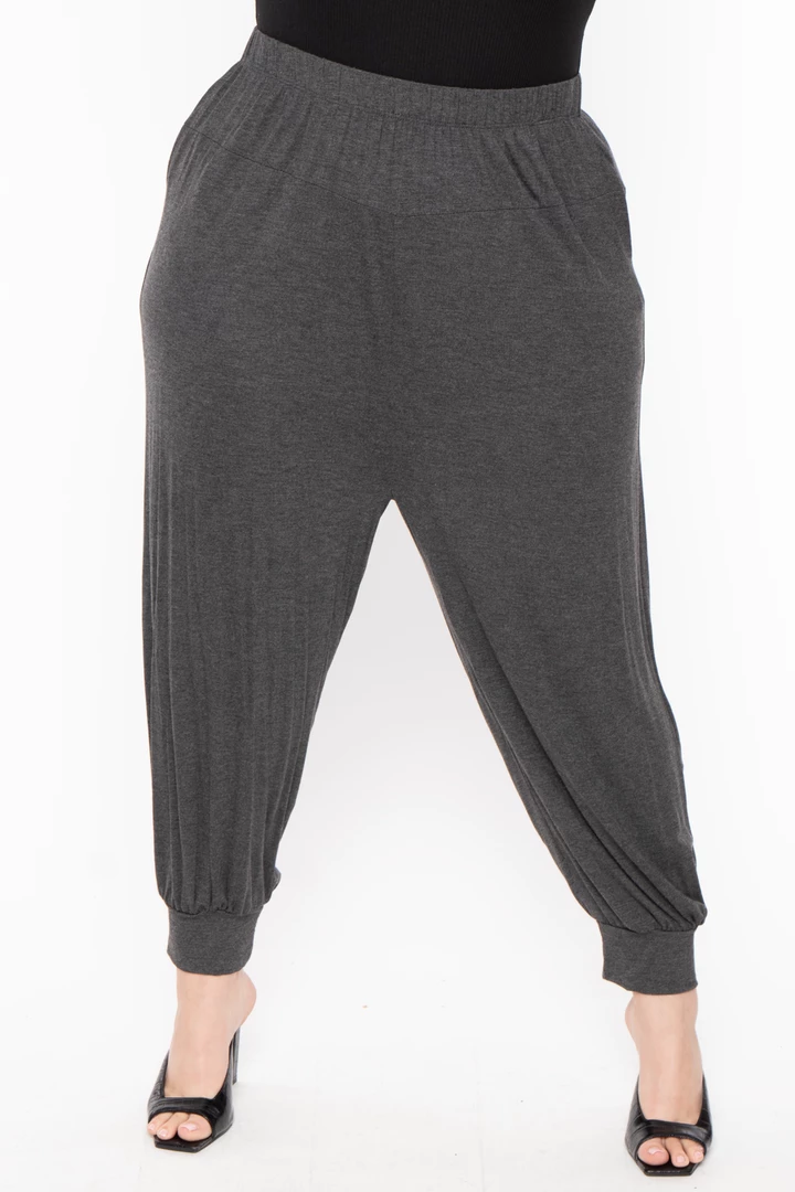 Libian Plus Size Harlow Pants- Gray 5 Libian Plus Size Harlow Pants- Gray