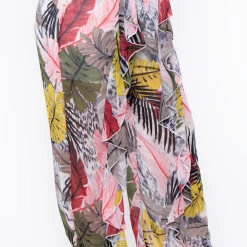 Libian Plus Size Cross Front Ruffled Jumpsuit - Multi