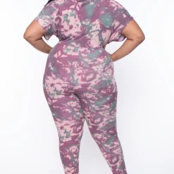 Libian Plus Size Tie Dye Front Cross Jumpsuit - Multi Party Jumpsuilts
