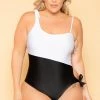 Mirage Fashion Of NY New Arrivals Plus Size Colorblock Swimsuit - Black 2 Mirage Fashion Of NY New Arrivals Plus Size Colorblock Swimsuit - Black
