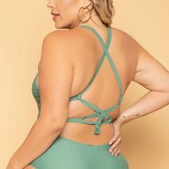 Mirage Fashion Plus Size Adena One Piece Swimsuit - Sage New Arrivals