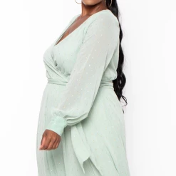 Ricarica Plus Size Greta Chiffon Maxi Dress - Sage Dresses 10 Ricarica Plus Size Greta Chiffon Maxi Dress - Sage Dresses