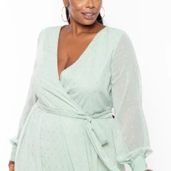 Ricarica Plus Size Greta Chiffon Maxi Dress - Sage Dresses