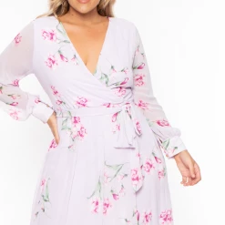 Ricarica Plus Size Priscilla Floral Maxi Dress - Lavender Dresses 10 Ricarica Plus Size Priscilla Floral Maxi Dress - Lavender Dresses