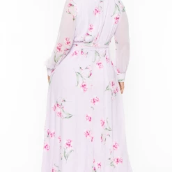 Ricarica Plus Size Priscilla Floral Maxi Dress - Lavender Dresses 13 Ricarica Plus Size Priscilla Floral Maxi Dress - Lavender Dresses