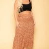 Sky Plus Plus Size Floral Maxi Skirt - Orange New Arrivals 1 Sky Plus Plus Size Floral Maxi Skirt - Orange New Arrivals