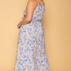 Sky Plus Plus Size Margie Floral Wrap Dress - Blue New Arrivals 9 Sky Plus Plus Size Margie Floral Wrap Dress - Blue New Arrivals