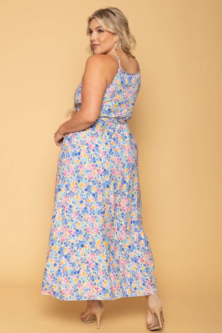 Sky Plus Plus Size Margie Floral Wrap Dress - Blue New Arrivals 5 Sky Plus Plus Size Margie Floral Wrap Dress - Blue New Arrivals