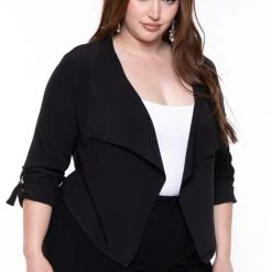 Sky Plus Plus Size In Charge Blazer - Black New Arrivals
