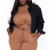 Sky Plus Plus Size Josilyn Denim Jacket - Black Outerwear