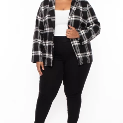 Sky Plus Outerwear Plus Size Amber Winter Coat- Black