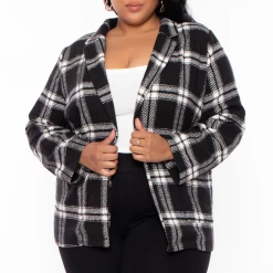 Sky Plus Outerwear Plus Size Amber Winter Coat- Black