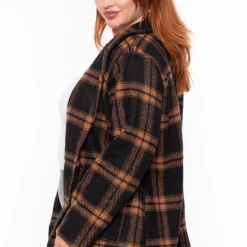 Sky Plus Plus Size Amber Winter Coat- Mocha Outerwear