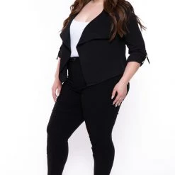 Sky Plus Plus Size In Charge Blazer - Black New Arrivals